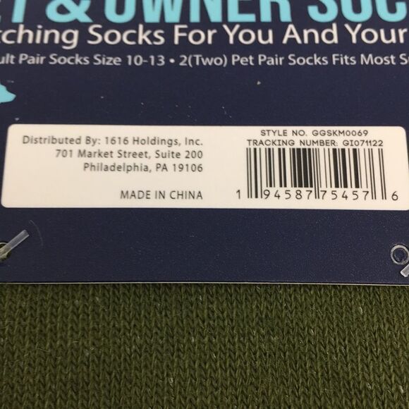 Pawsitively Fun Pet and Owner Socks Best Buds Adult Sz 10-13 Pet Sz Small Breed - Picture 11 of 14